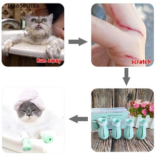 Haostones - fundas de garra de gato Anti-mordidas para baño, lavado de gato, garra de gato, corte de uñas, cubierta de pie