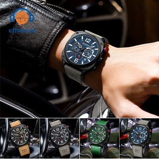 CURREN 8398 Men Watch Waterproof Quartz Strap Watch Multifunction Chronograph Wristwatch Male Sports Watch