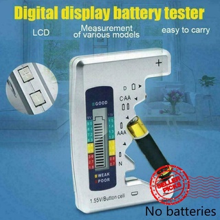 comprobador de batería lcd digital universal c d n s u aaa botón de celda aa 1.5v x2a5