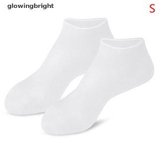 [glowingbright] 1 par de calcetines de cuidado de pies Spa silicona hidratante Gel Anti grietas protectores