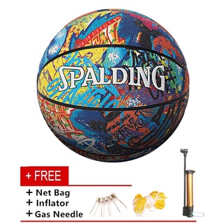 original spalding 76-709y graffiti bola de baloncesto tamaño 7 adulto partido de entrenamiento bola resistente al desgaste al aire libre durable bola libre de la bomba