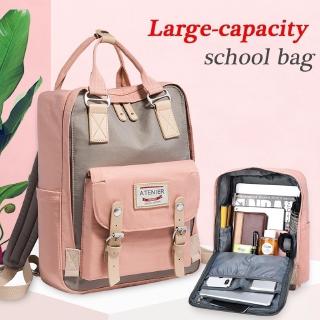 lona de gran capacidad estudiante mochila portátil mochila al aire libre impermeable mochila para mujer