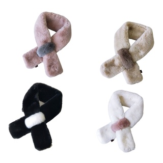 brroa - bufanda de felpa cálida para niñas, niños, cuello, invierno, lindo, grueso, suave,