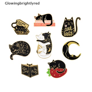 gbrmx meow gato esmalte pines gatito insignia broche bolsa ropa solapa pin de dibujos animados animal joyería regalo caliente