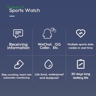 Y68 reloj inteligente rastreador de ejercicios con pantalla táctil de 1,44 pulgadas, contador de calorías, monitor de actividad, compatible con frecuencia cardíaca, sangre (7)