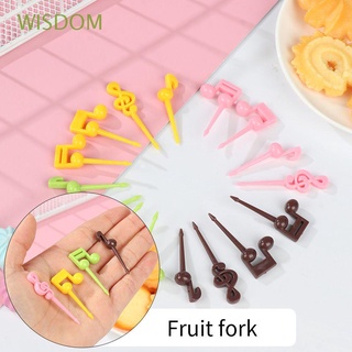WISDOM Niños Palillo de frutas Dibujos animados Vajilla de postre Tenedor de fruta Mini Bocadillo Decoración de fiesta Decoración De Pasteles Selección de alimentos