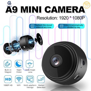 Mini cámara A9 WiFi Monitor remoto de seguridad para el hogar IP 720P Night-Cámara espía oculta 【-book.mx-】