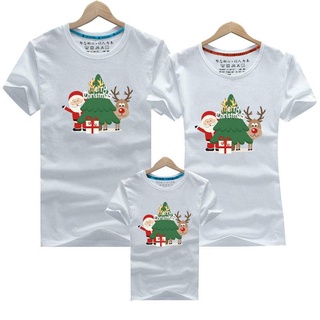 Familia coincidencia de ropa camisetas Santa Claus feliz árbol de navidad mamá y traje padre madre hijo niña niños ropa (9)