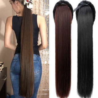 Clip de imitación largo en cola falsa para cabello pony cola de cabello con coleta de cabello sintetico para el cabello extensión de cabello Eunice