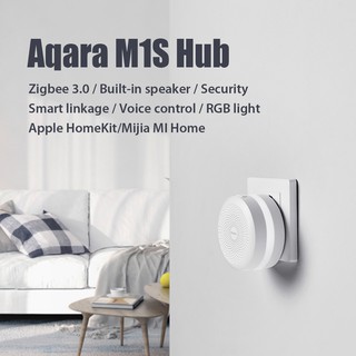Aqara M1S concentrador Aqara mejorado Zigbee con Luz nocturna Rgb Led incorporado altavoz inteligente con Apple Homeki (2)