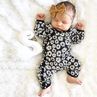 trendywill recién nacido bebé niño niña girasol Floral mameluco trajes ropa