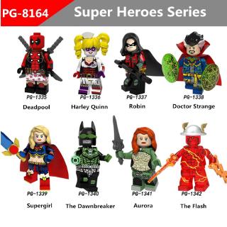 Super Heroes Deadpool Doctor Strange The Flash Robin Minifigures Blocks Compatible with Lego Children‘s Educational Toys