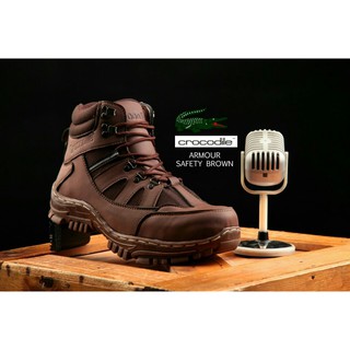 Cocodrilo armadura zapatos de seguridad de los hombres botas de trazado original (3)