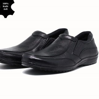El mejor... Los hombres mocasines zapatos de cuero zapatos de trabajo zapatos negro mocasines hombres hechos a mano Cibaduyut banda