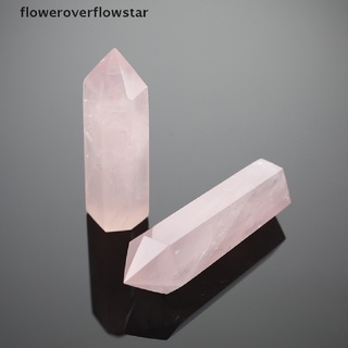 floweroverflowstar moda natural roca rosa cuarzo punto de cristal piedra obelisco puro varita rosa ffs