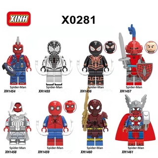 Génesis Caballero Spiderman Minifiguras Marvel Superhéroes Bloques De Construcción Juguetes De Niños X0281
