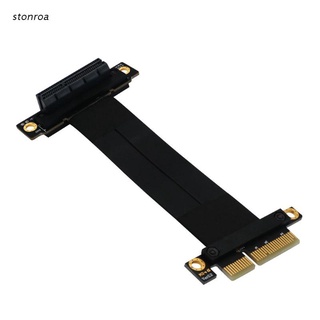 sto 20cm High Speed PC PCI Express 4X Riser Connector Cable Riser Card PCI-E 4X Flexible Cable Extension Port Adapter 270°