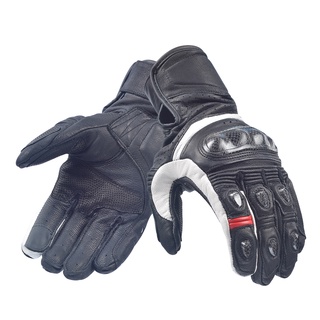 Nuevos guantes de motocicleta negro Racing guantes de cuero genuino guantes de moto