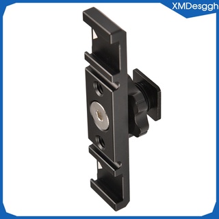 [esggh] Hot Shoe Mount Plate Adapter Aluminum Dual Shoe Extension Bracket for Microphone Camera Easy and Convenient to Install