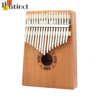 17 teclas Kalimba madera caoba pulgar Piano instrumento Musical con martillo de afinación