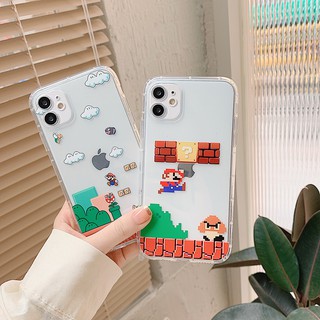【Ready Stock】iPhone 12 Pro Max Classic Childhood Games Transparent Phone Case Cute Cartoon Creative Shockproof iPhone 11 Pro Max XR XS Max X 7 8 Plus SE 2020 12 Mini Casing Soft TPU Silicone Camera Protection Back Cover