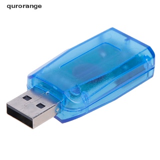 Qurorange 3.5mm Mini External 3D USB Sound Card 5.1 Channel Audio Card Adapter Speaker MX
