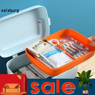 <salzburg> caja de emergencia de 3 colores para familias, organizador de plástico, caja de almacenamiento estable para el hogar