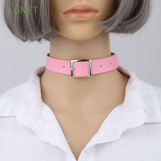lunet gargantilla de alta calidad para mujer punk cuero pu moda vapor retro collar harajuku gótico/multicolor