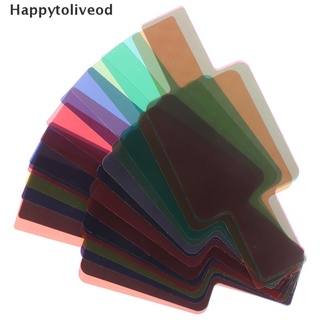 [happytoliveod] universal cámara flash 20 colores geles filtro difusor kits de tarjetas [caliente]