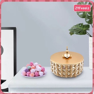redondo cristal caja de joyería rectángulo cuentas baratijas anillos pendientes organizador caja cómoda decoración del hogar sala de estar caramelo