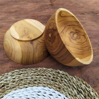 Cuenco de madera de teca 15 cm/tazón de madera de carne/tazón de madera atésico/tazón de madera de teca