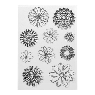 Flor de silicona transparente sello DIY Scrapbooking relieve álbum de fotos decorativo tarjeta de papel artesanía arte hecho a mano regalo (1)