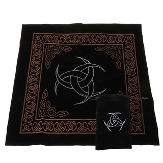 spo 50x50cm arte Tarot pagano Altar paño de franela mantel con bolsa de adivinación juego tarjeta Pad cuadrado mesa cubierta (8)