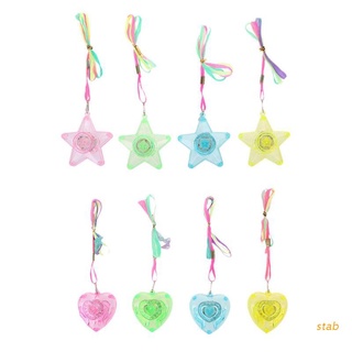 stab pentacle estrella forma de corazón colorido led sparkle collar brillante colgantes fiesta favores niños juguete luz juguete