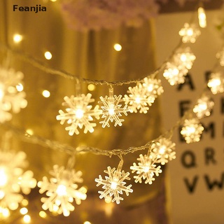 [fea] luces de fiesta led copos de nieve cadena de luces de hadas funciona con pilas decoración de fiesta mx429