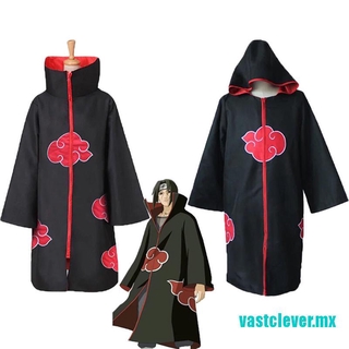 (lever) disfraz de cosplay anime akatsuki itachi cloak convención de anime de calidad superior