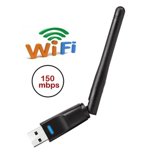 hifulewu 150Mbps Mini USB Wireless Adapter Network Card WiFi Receiver Dongle with Antenna