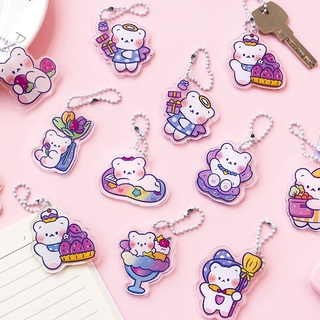 Cute Figurines Keychain for Women Backpack Car Key Chain Decoration (1)