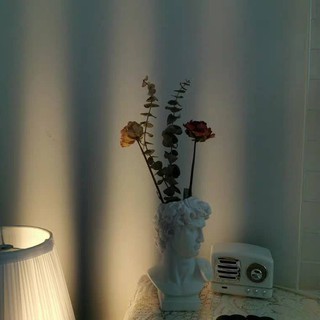 12/16 cm nórdico david jarrón maceta flor florero imitación yeso hidropónico escritorio cepillo de maquillaje de almacenamiento decoración del hogar adornos (5)