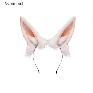 [Go] Diademas peludas conejo gato orejas Headwear conejo pelo aro para Halloween Cosplay