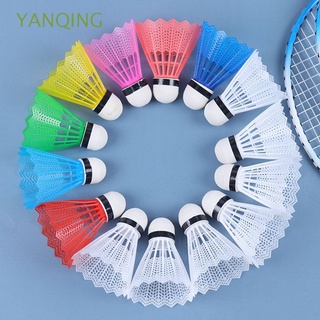 yanqing 12 bolas de bádminton de plástico bola de entrenamiento volante colorido durable deportes al aire libre juego raqueta deportes deporte entrenamiento volantes productos/multicolor
