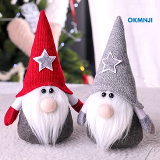 Okmn Gnome navidad Santa muñeca estrella puntiaguda sombrero adorno fiesta hogar vacaciones decoración