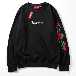 Supreme Rose - suéter de cuello redondo, color negro (1)