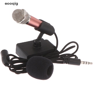 eooqig portátil 3,5 mm estéreo estudio micrófono ktv karaoke mini micrófono para teléfono celular pc mx