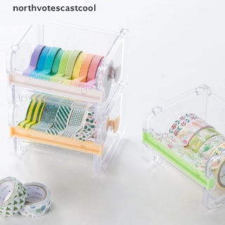 Northvotescastcool Creative Washi Tape Cutter Tape Tool Transparent Tape Holder Tape Dispenser NVCC