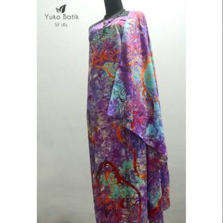 Púrpura Ceprotan abstracto Batik tela