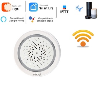 sensor de alarma de temperatura y humedad wifi sirene tuya smart life app work
