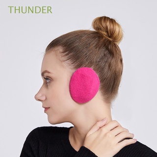 thunder 1 par de orejas de mujer hombre bolsos de lana orejeras de invierno adulto caliente sin banda calentadores de oídos