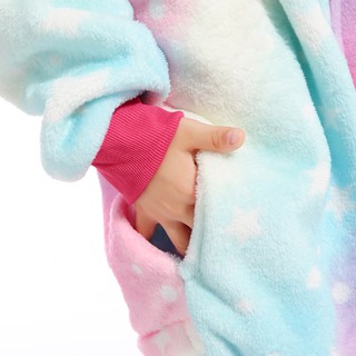 Pijama de una pieza de unicornio cálido para niños unisex/Cosplay (8)