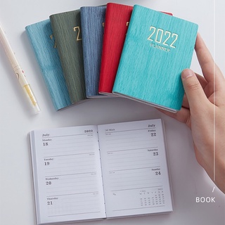 2022 Portátil A7 Mini Cuaderno Bloc De Notas Diario Semanal Agenda Planificador Papelería Oficina Suministros Escolares